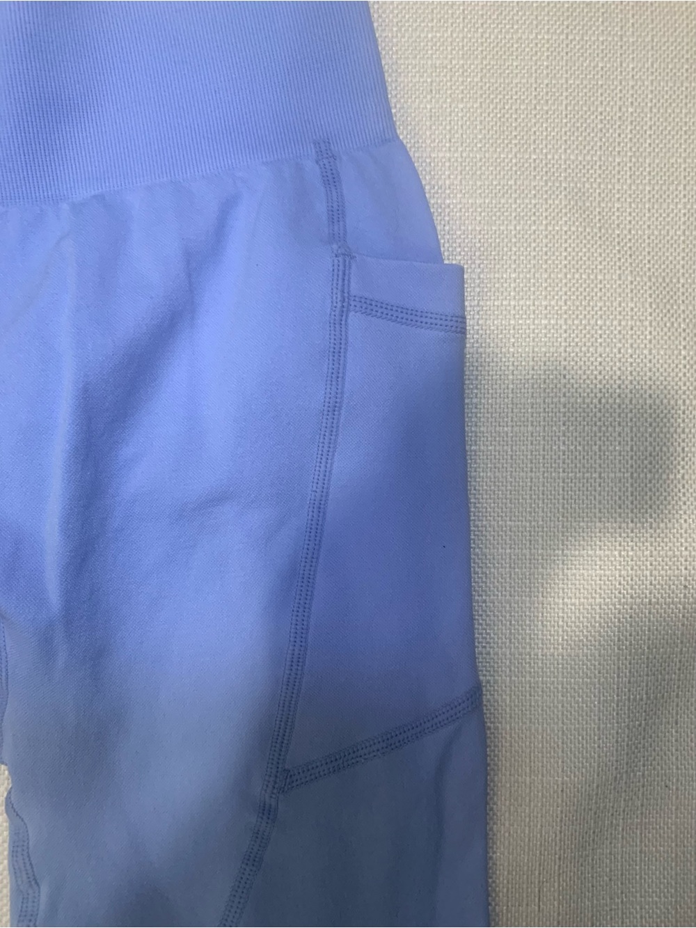 (NWT) High Waisted Periwinkle Blue Seamless Pocket Leggings Size - Picture 4 of 12